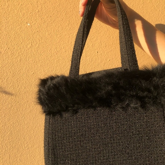 VINTAGE 90s FUR PURSE - Picture 3 of 3